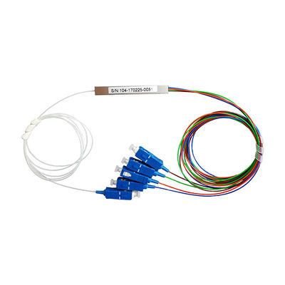 4 Faser-Teiler-optische Energie 1550nm Stahlröhren-G657A1 der Weisen-1x4