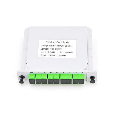 Modularer Faser Optik-PLC-Teiler 1x8, der niedrige PDL Divisor De Fibra einfügt