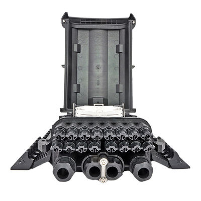 Horizontaler IP68 Pole Faser-Optikbeendigungs-Kasten der Faser-Optiksockel-Platten-155mm Ftth